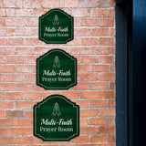 Heritage Plus Multi-Faith Prayer Room Wall or Door Sign | Religious Signage