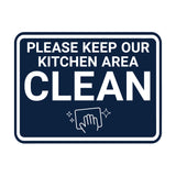 Signs ByLITA Classic Framed Please Keep Our Kitchen Area Clean Wall or Door Sign