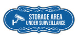 Signs ByLITA Designer Storage Area Under Surveillance Wall or Door Sign