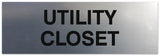 Signs ByLITA Basic Utility Closet Sign - Laser-Engraved Lettering | Durable ABS Plastic | Vibrant Colors | Powerful Foam Tape