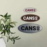 Signs ByLITA Oval Cans Sign - Laser-Engraved Lettering | Durable ABS Plastic | Vibrant Colors | Powerful Foam Tape