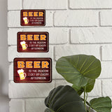 Classic Framed Plus Beer Is The Reason I Get Up Every Afternoon. Door or Wall Sign | Funny Home Decor