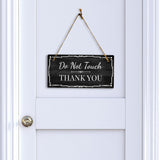 Do Not Touch Thank You 5x10 Hanging Plus Wall or Door Sign | Home & Office Decor