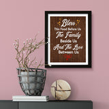 Designs ByLITA Bless This Food Before Us The Family Beside Us And The Love, Between Us, Wall Print Art | Religious Home Decor (Unframed or Framed)
