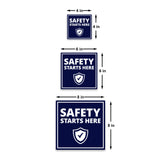 Square Plus Safety Starts Here Wall or Door Sign | Police First Responders Appreciation Signage
