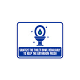 Classic Framed Plus Sanitize The Toilet Bowl Regularly to Keep The Bathroom Fresh Wall or Door Sign | Restroom RV Accessories