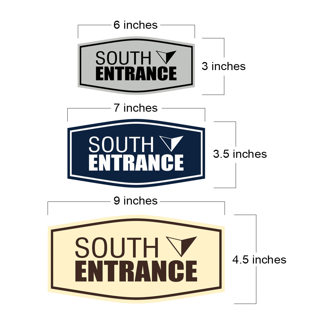 Fancy South Entrance Wall or Door Sign