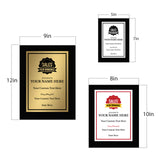 Sales Performance Customizable Black Frame Award Plaque | Easel Mount Option | Achievement and Recognition Personalizable Plaques
