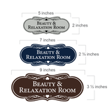Signs ByLITA Designer Beauty & Relaxation Room Wall or Door Sign