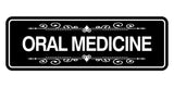 Signs ByLITA Standard Oral Medicine Tooth Graphic Dentist Office Decor Wall or Door Sign