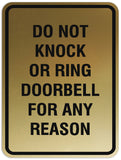 Signs ByLITA Portrait Round Do not knock or ring doorbell Sign - Laser-Engraved Lettering | Durable ABS Plastic | Vibrant Colors | Powerful Foam Tape