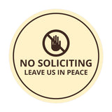 Circle No Soliciting Leave Us In Peace Wall or Door Sign