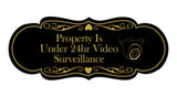 Signs ByLITA Designer Property Is Under 24hr Video Surveillance Wall or Door Sign