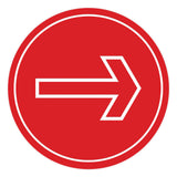 Signs ByLITA Circle Directional Arrow Right Graphic Door or Wall Sign | Easy Installation | Durable Construction | Promote Health And Safety | Caution Warning Sign for Home, Business and Office Spaces