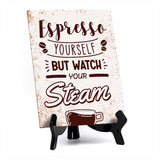 Coffee Lover's Table Sign with Acrylic Stand (6x8“) | Coffee Lovers | Office & Home Table Signs