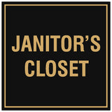 Signs ByLITA Square Janitors Closet Sign - Easy Installation | Durable Material