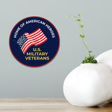 Circle Plus Home of American Heroes: U.S. Military Veterans Door or Wall Sign Honor Veterans with Military Signs | US Pride | Veteran Gratitude and Discount Signs