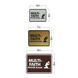 Classic Framed Multi-Faith Prayer Room Wall or Door Sign