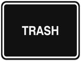 Signs ByLITA Classic Framed TRASH Door or Wall Sign Durable ABS Plastic | Laser Engraved | Easy Installation | Elegant Design