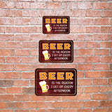 Classic Framed Plus Beer Is The Reason I Get Up Every Afternoon. Door or Wall Sign | Funny Home Decor