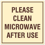 Signs ByLITA Square Please Clean Microwave After Use Sign - Easy Installation | Durable Material