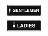 Signs ByLITA Standard Gentlemen and Ladies Figurine Signs - Easy Installation | Durable Wall or Door (2 Pack) Sign