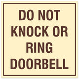 Signs ByLITA Square Do Not Knock or Ring Doorbell Sign - Easy Installation | Durable Material