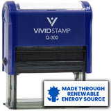 All Quality Made through Renewable Energy Source Self-Inking Rubber Stamp