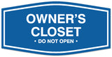 Signs ByLITA Fancy Owner's closet Sign - Laser-Engraved Lettering | Durable ABS Plastic | Vibrant Colors | Powerful Foam Tape Wall or Door Sign