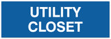 Signs ByLITA Basic Utility Closet Sign - Laser-Engraved Lettering | Durable ABS Plastic | Vibrant Colors | Powerful Foam Tape