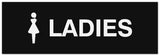 Signs ByLITA Basic Ladies Figurine Sign - Laser-Engraved Lettering | Durable ABS Plastic | Vibrant Colors | Powerful Foam Tape