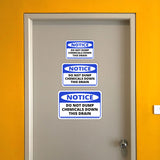 Classic Framed Plus Notice Do Not Dump Chemicals Down This Drain Wall or Door Sign | Office & Workspace Bathroom Signage