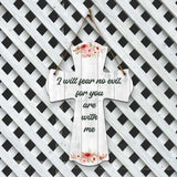 I will fear no evil, for you are with me Cross Hanging Sign | Rustic Twine | Inspiring Religious Bible Decor