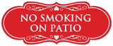 Signs ByLITA Designer No Smoking on Patio Sign - Easy Installation | Durable Wall or Door Sign