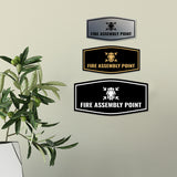 Fancy Fire Assembly Point Wall or Door Sign