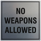 Signs ByLITA Square No Weapons Allowed Sign - Easy Installation | Durable Material