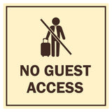 Signs ByLITA Square No Guest Access (Stick Man) Wall or Door Sign
