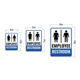 Portrait Round Plus Employee Restroom Wall or Door Sign | Office & Workspace Bathroom Signage