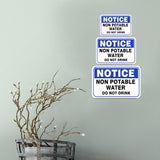 Classic Framed Plus Notice Non Potable Water Do Not Drink Door or Wall Sign | Warning Signage