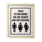 Designs ByLITA These Fitting Rooms Are Any Gender And For Everyone, Wall Print Art | Retail Store Decoration (Unframed or Framed)