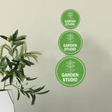 Circle Plus Garden Studio Wall or Door Sign | Easy Installation | Business & Studio Signage