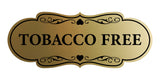 Signs ByLITA Designer Tobacco Free Wall or Door Sign | Easy Installation | Warning Business Signage