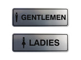 Signs ByLITA Standard Gentlemen and Ladies Figurine Signs - Easy Installation | Durable Wall or Door (2 Pack) Sign