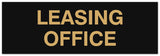 Signs ByLITA Basic Leasing Office Sign - Laser-Engraved Lettering | Durable ABS Plastic | Vibrant Colors | Powerful Foam Tape