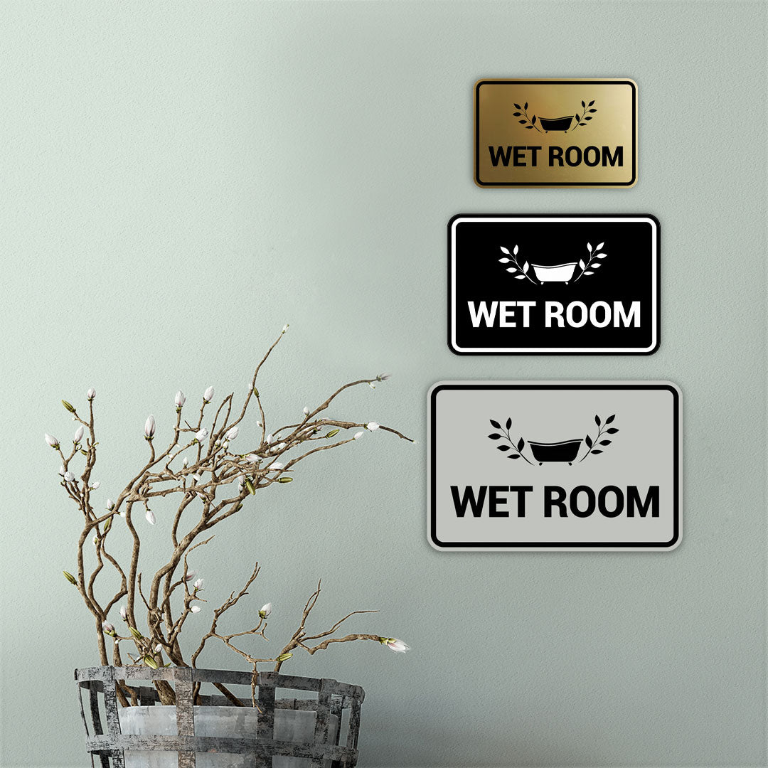 Signs ByLITA Classic Framed Wet Room Wall or Door Sign