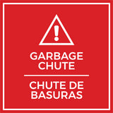 Signs ByLITA Square Garbage Chute Door or Wall Sign | Spanish Bilingual Business And Office Signs