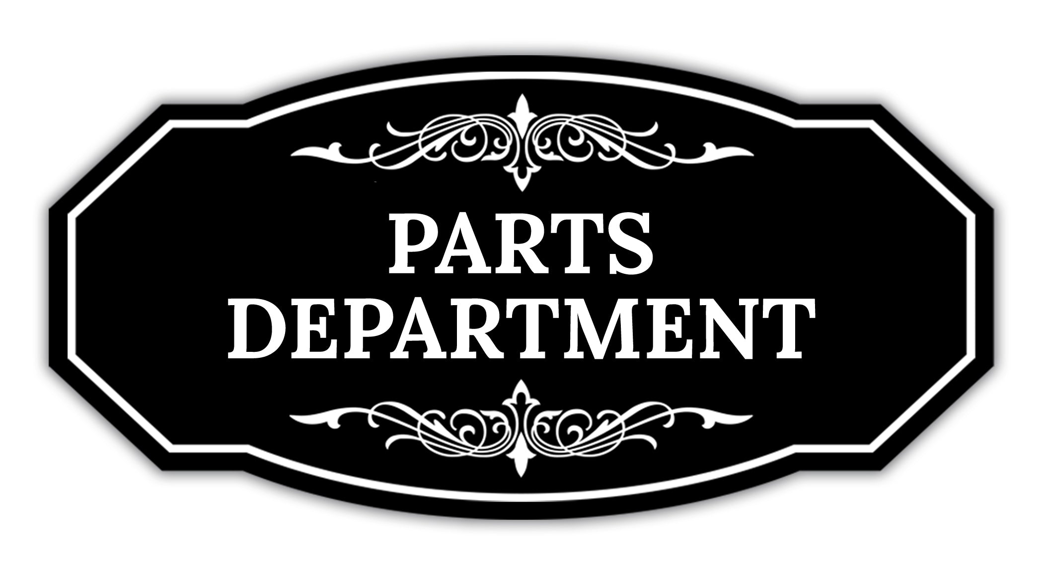 Signs ByLITA Victorian Parts Department Graphic Wall or Door Sign
