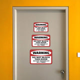 Classic Framed Plus Warning Do Not Block This Door Access Needed At All Times Wall or Door Sign | Health And Safety Office Signage