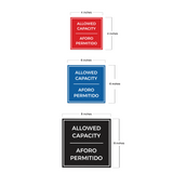 Signs ByLITA Square Allowed Capacity Door or Wall Sign | Spanish Bilingual Business And Office Signs