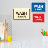 Signs ByLITA Classic Framed Wash (Lavar) Wall or Door Sign